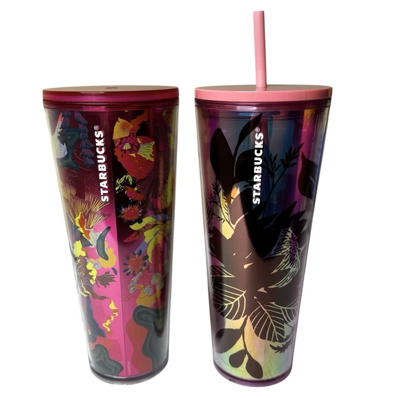Starbucks Other - Starbucks Cup 2022 Fall And 2023 Spring Fall Foliage Spring Red Jellyfish 24 Oz